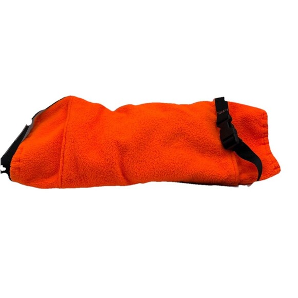 Cabela’s Blaze Orange Fleece Hand Muff Hunting Warmer Pouch Zip Pocket - Picture 2 of 8